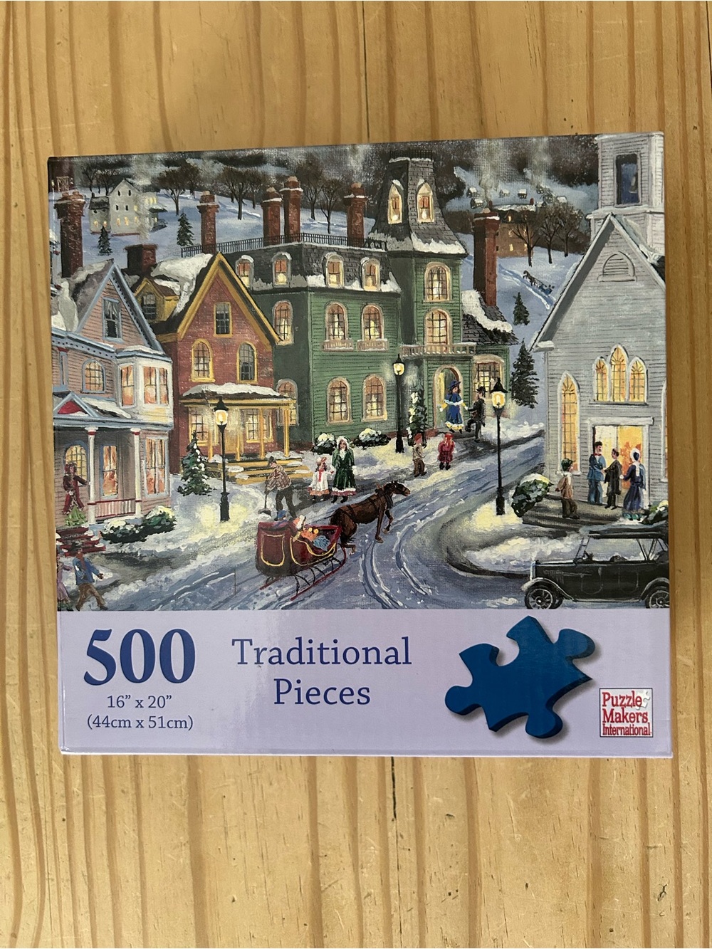 PuzzleMakers 500-Piece Winter Village Jigsaw Puzzle - Multi-Color - COMPLETE